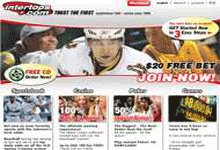 intertops.com screen shot Deposit Bonus & Review