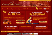 CaptainCooksPoker.com screen shot Deposit Bonus & Review