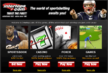 intertops.com screenshot Deposit Bonus & Review