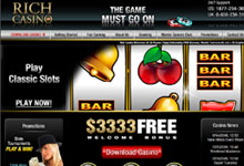richcasino screenshot deposit bonus code promo